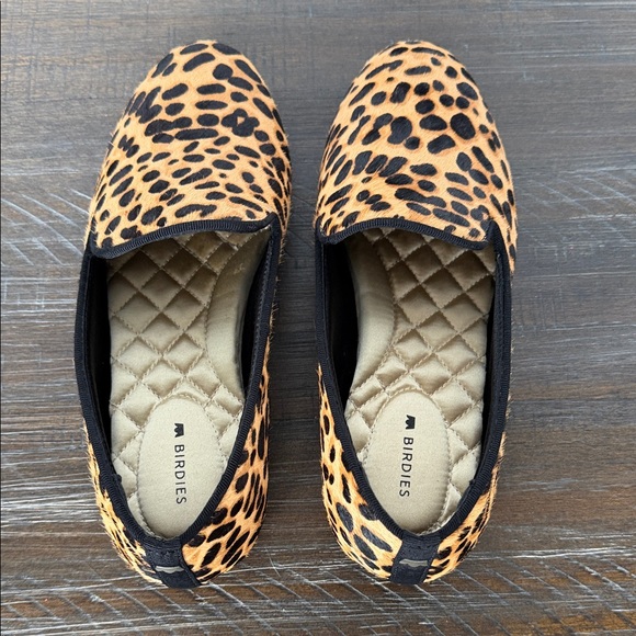 NWOT Birdies Women's The Starling in Cheetah Flats Size 6.5 Calf Hair Loafer - Picture 8 of 12